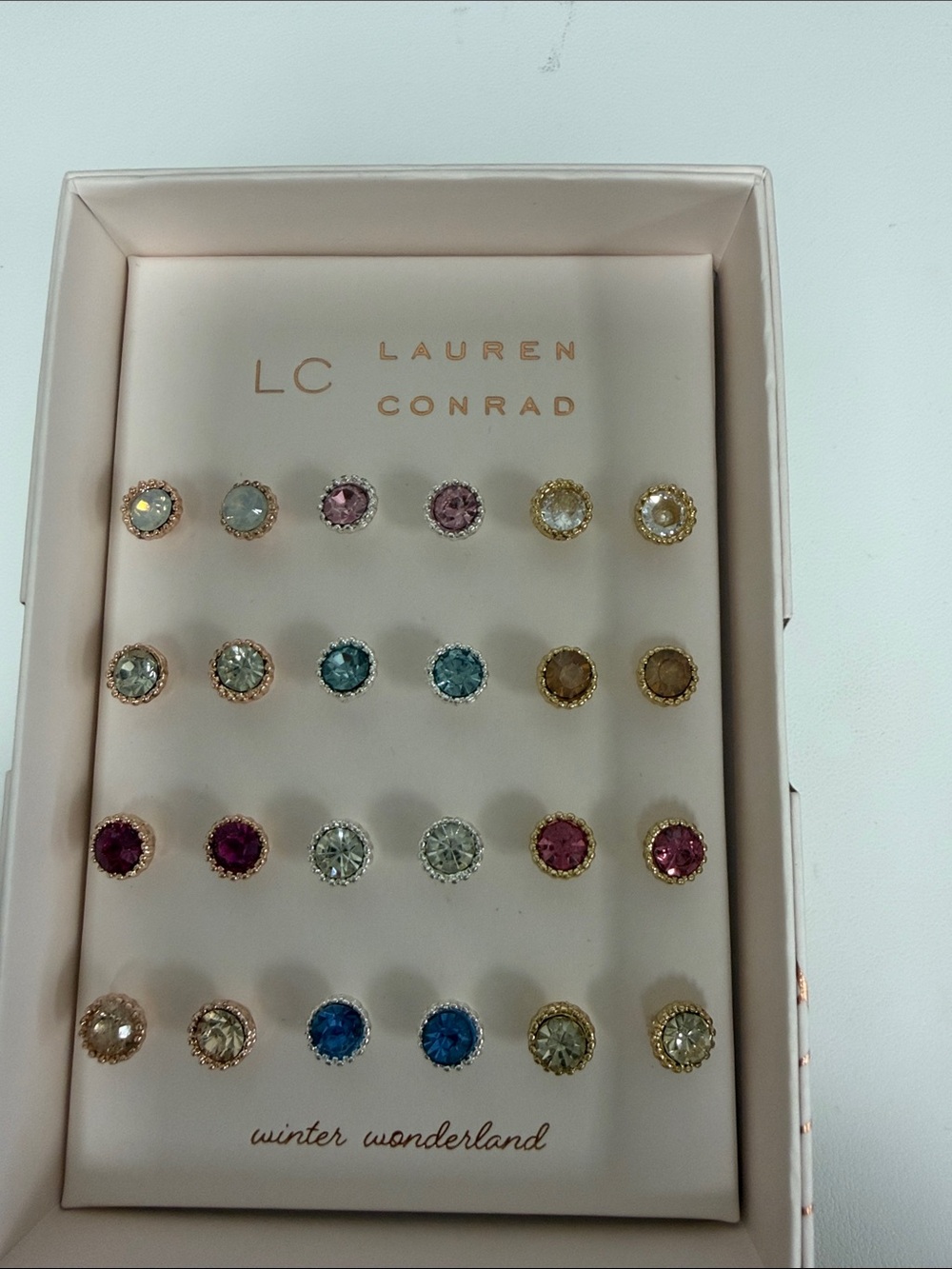 Set of 12 stud earrings